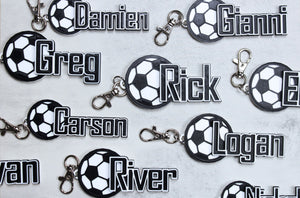 3D Soccer Name Tag Keychain. Soccer Bag Tag. Soccer Keychain. Big Custom Keychain for Soccer Lover, Soccer Game Gifts, Soccer Keychain Gift