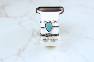 Apple Watch Charms. Turquoise Stackable Watch Band Charms for Apple Watch, Fitbit, iWatch Band Charms, Apple Watch Accessories.