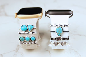 Apple Watch Band Charms. Turquoise Stackable Watch Band Charms for Apple Watch, Fitbit, iWatch Band Charms, Apple Watch Accessories.