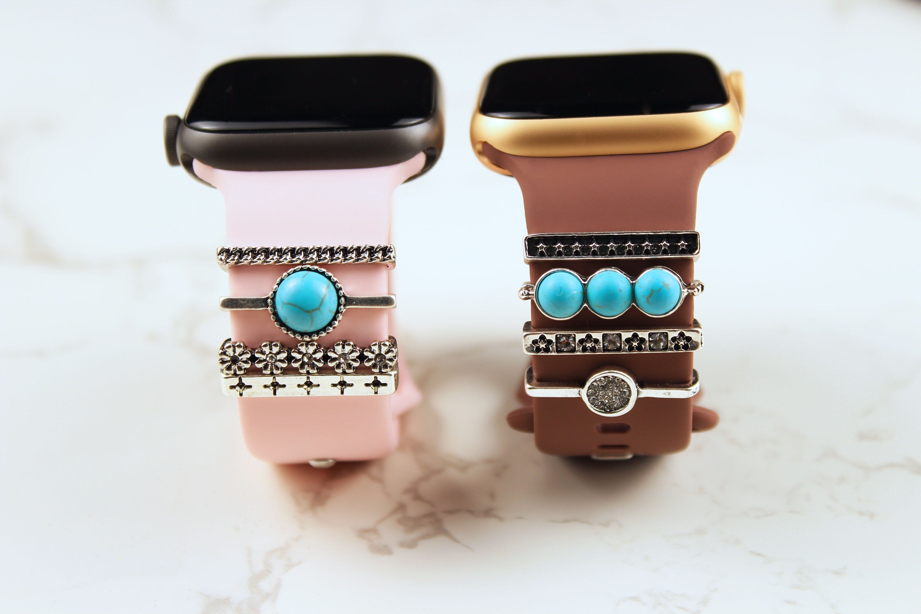 Turquoise Stackable Watch Band Charms for Apple Watch, Fitbit, iWatch Band Charms, Apple Watch Accessories, Apple Watch Jewelry