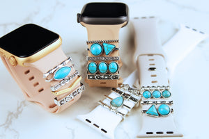 Turquoise Stackable Watch Band Charms for Apple Watch, Fitbit, iWatch Band Charms, Apple Watch Accessories, Apple Watch Jewelry