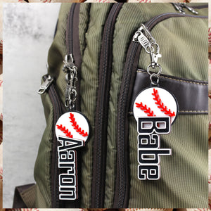 3D Baseball Name Tag Keychain. Baseball Bag Tag. Baseball Keychain. Baseball Custom Keychain. Baseball Game Gifts. Baseball Party Favor.
