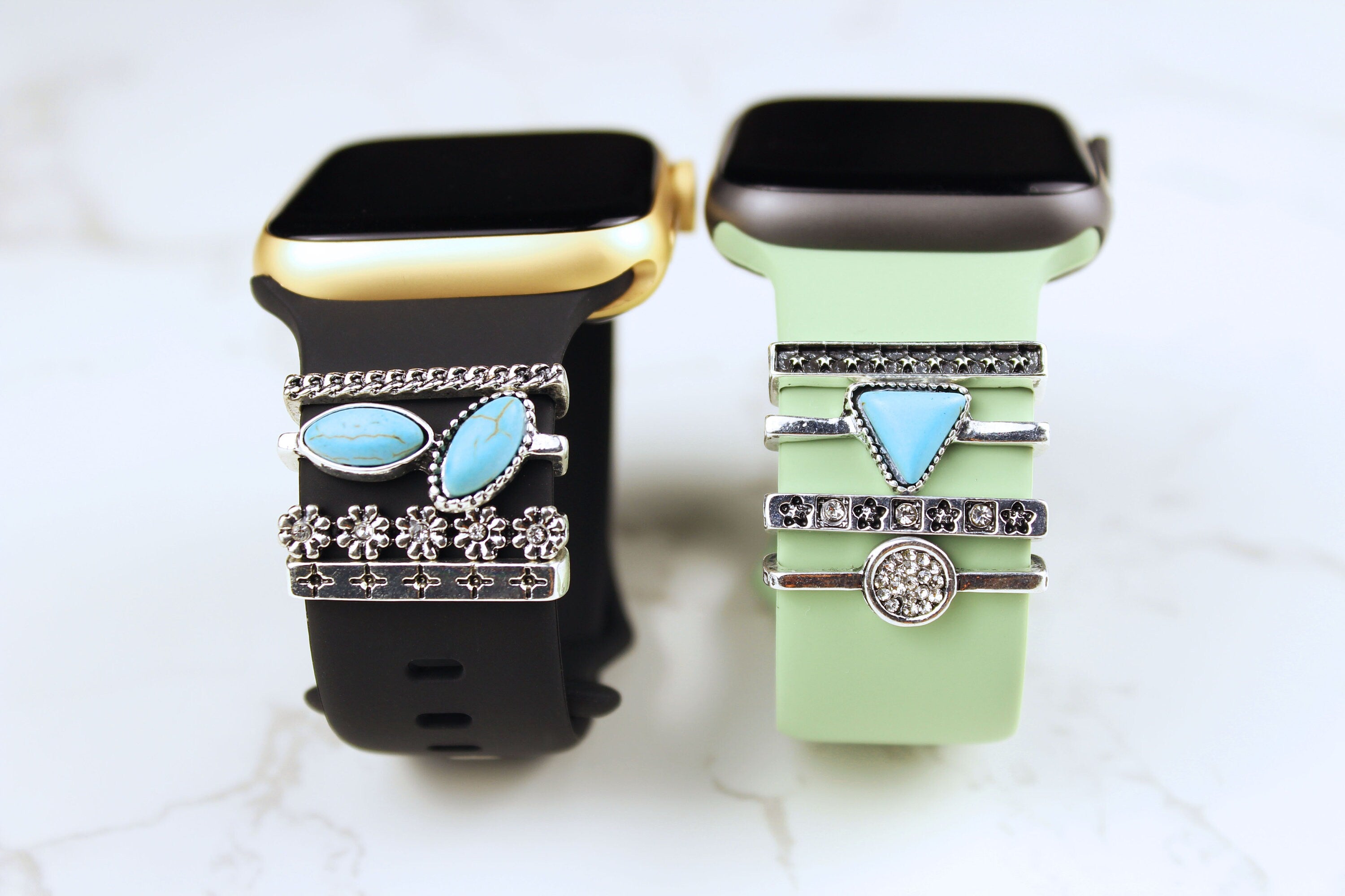 Turquoise Stackable Watch Band Charms for Apple Watch, Fitbit, iWatch Band Charms, Apple Watch Accessories, Apple Watch Jewelry