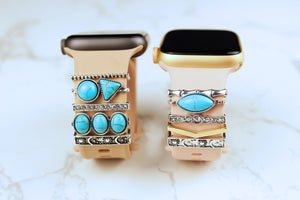 Turquoise Stackable Watch Band Charms for Apple Watch, Fitbit, iWatch Band Charms, Apple Watch Accessories, Apple Watch Jewelry